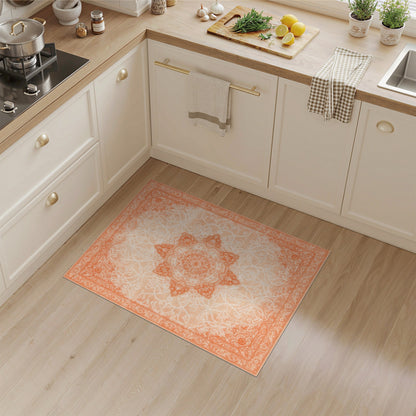 Orange Persian Medallion Area Rug