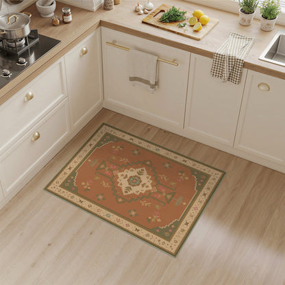 Orange Heritage Tribal Medallion Rug