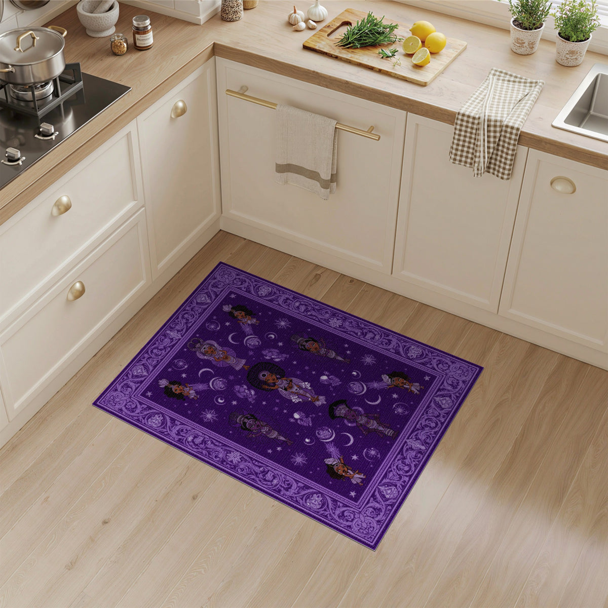 Purple Celestial Heritage Area Rug