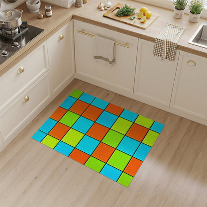 Multi-color and Patterns Vibrant Color Block Geometric Area Rug
