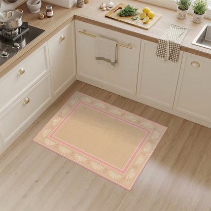 Blush Pink Floral Vintage Area Rug