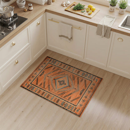 Orange Southwestern Geometric No. 24 Area Rug