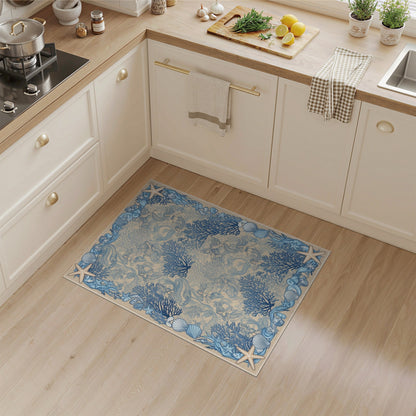 Blue Mermaid Coastal Area Rug