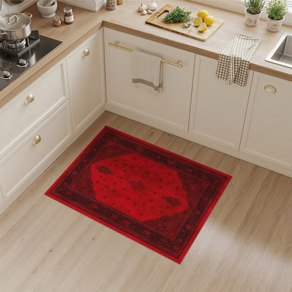 Deep Red Deep Red Persian Medallion Area Rug
