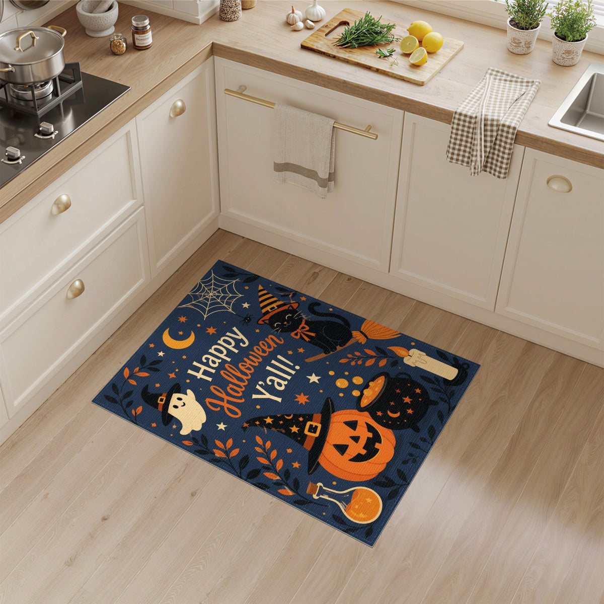 Happy Halloween Y'all Area Rug