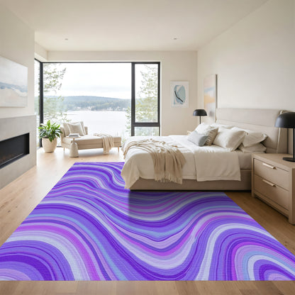 Purple Ombre Wavy Rug