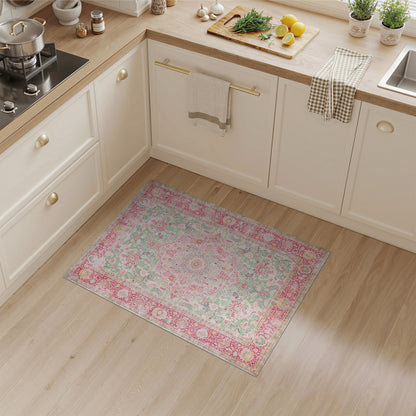 Pink Floral Vintage No. 152 Area Rug
