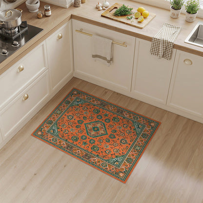 Orange Persian Medallion No. 19 Area Rug