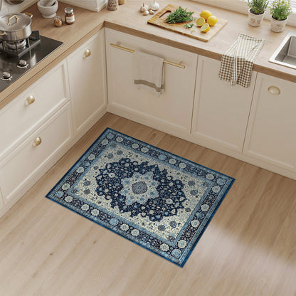 Blue Persian Medallion Area Rug