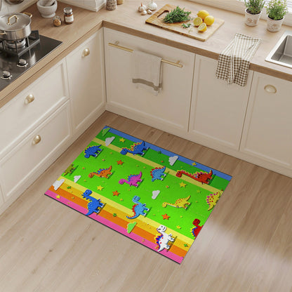 Multi-color and Patterns Colorful Dinosaur Kids Area Rug