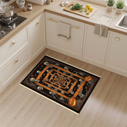 Skeleton Frame Tunnel Halloween Area Rug