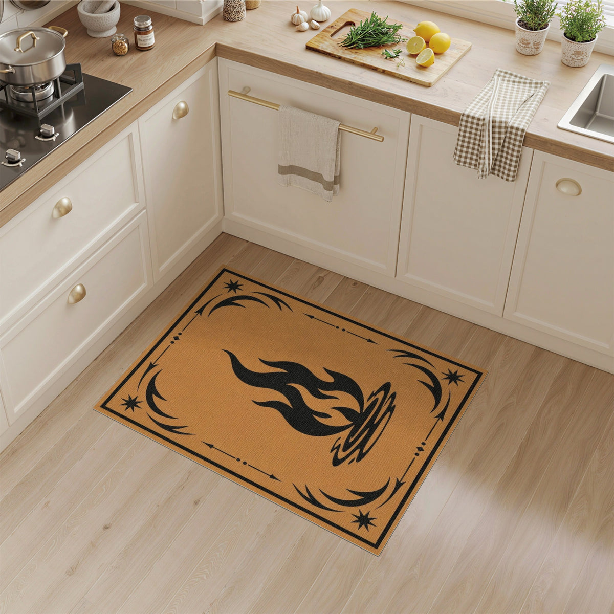 Heritage Tribal Flame Brown Area Rug