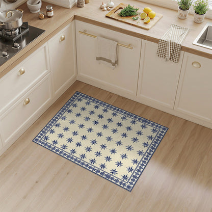 Blue Star Geometric Area Rug