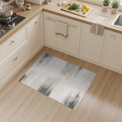 Grey Abstract Area Grey Abstract Brushstroke Area Rug
