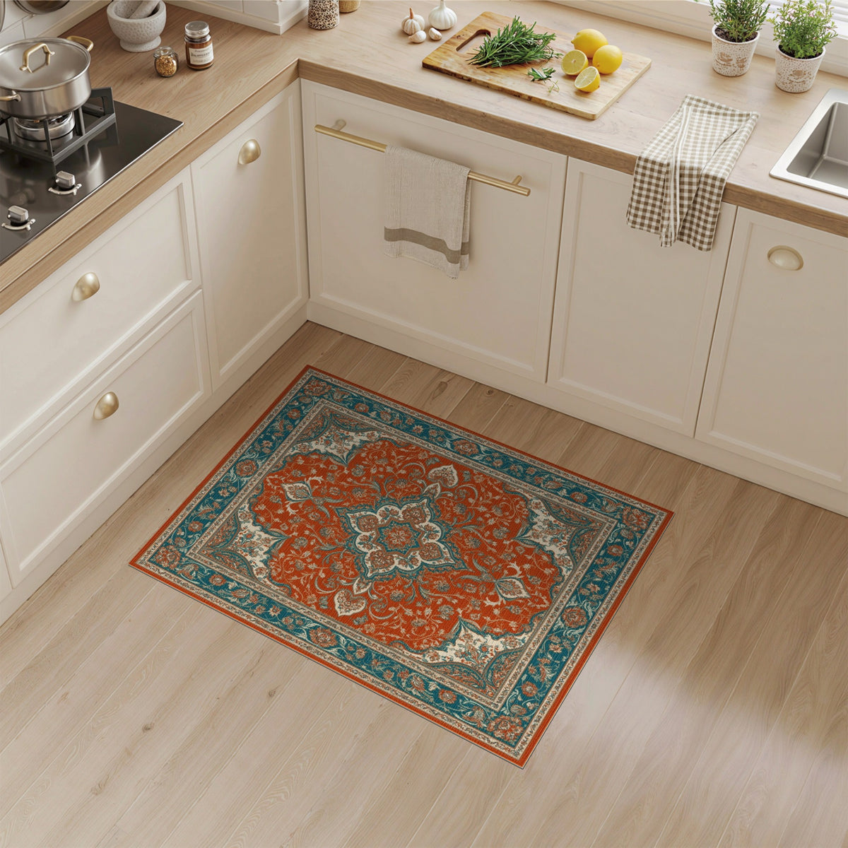 Medallion Floral Red Persian Medallion Floral Area Rug