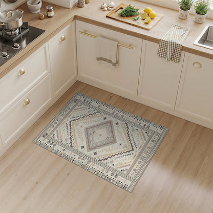 Beige Southwestern Geometric Area Rug