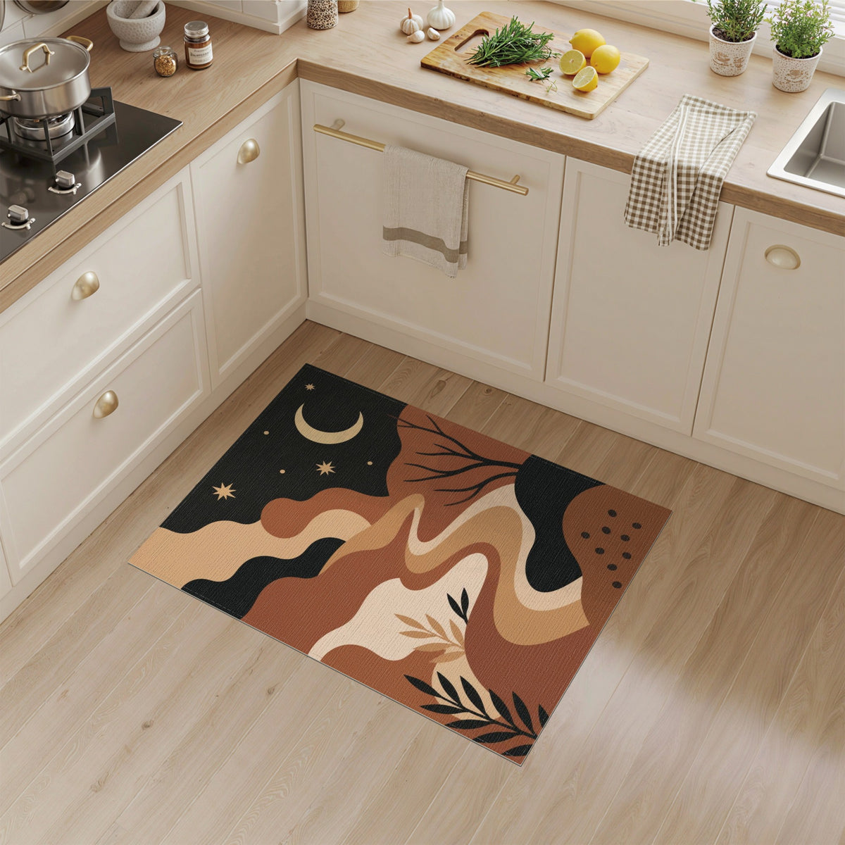 Abstract Moonlit Path Area Rug