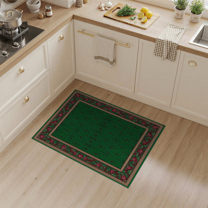 Green Traditional Persian Floral Area Rug