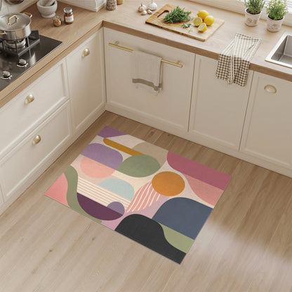 Vivid Geometric Abstract Area Rug