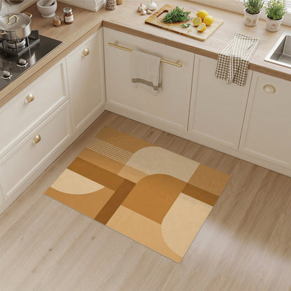 Geometric Modern Brown and Tan Geometric Brown Tan Area Rug
