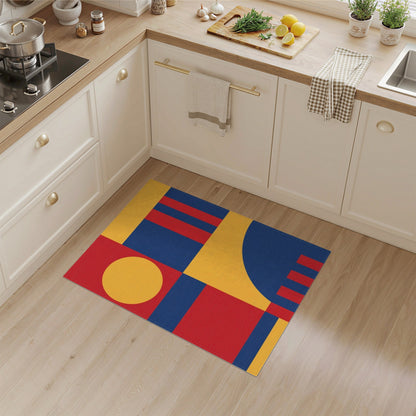 Bold Geometric Multi-Color Area Rug