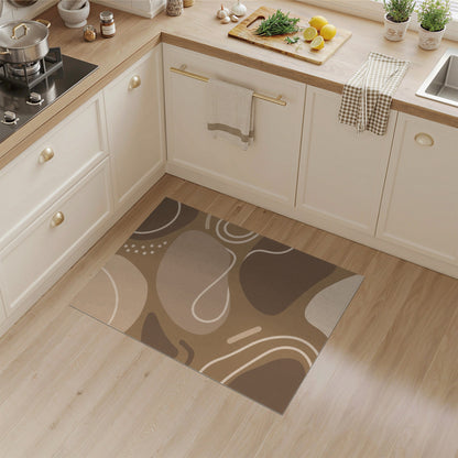 Organic Abstract Brown Area Rug