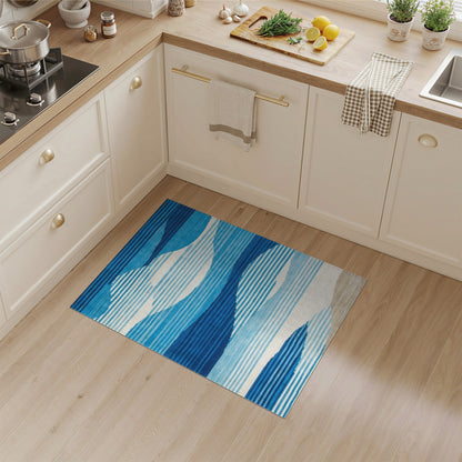 Blue Wave Coastal Area Rug