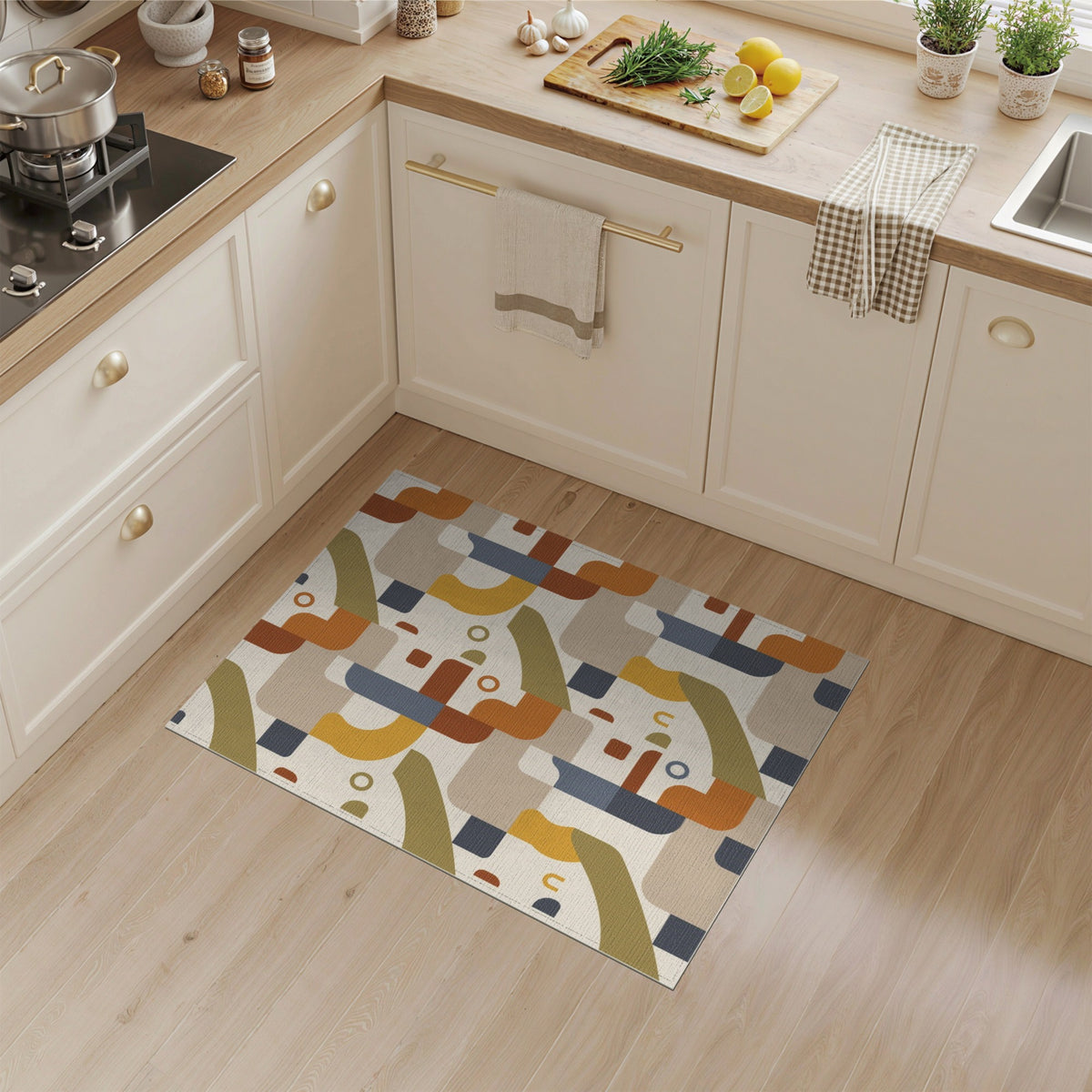 Multi-color and Patterns Geometric Modern Geometric Multi-Color Area Rug