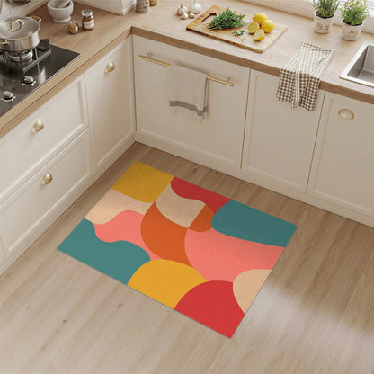 Vibrant Multi-color and Patterns Vibrant Abstract Multi-Color Area Rug