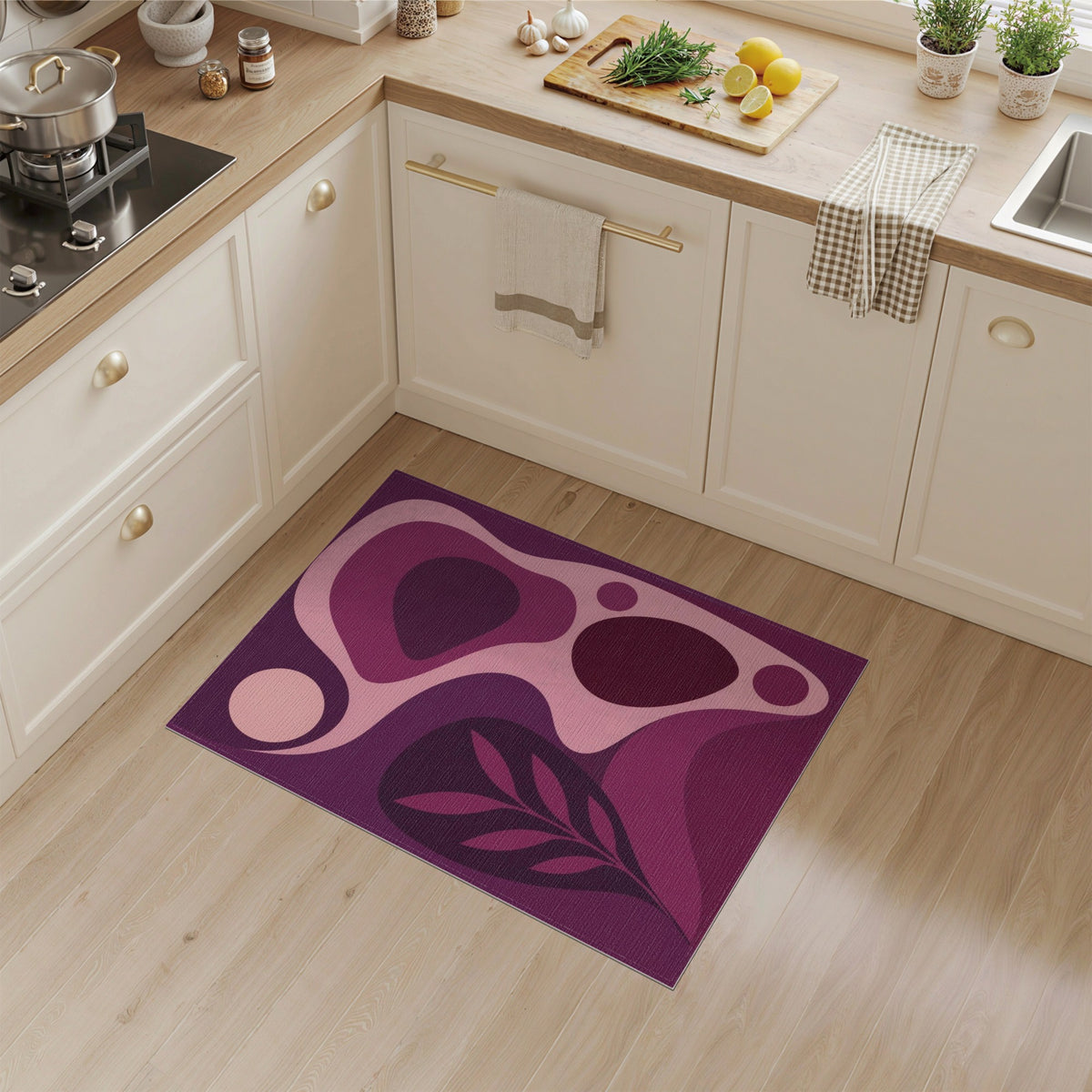 Purple Abstract Area Purple Abstract Organic Area Rug