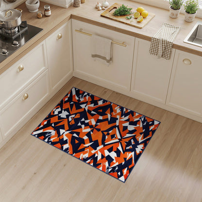 Geometric Modern Multi-color and Patterns Bold Orange Geometric Area Rug