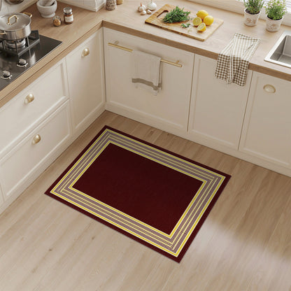 Red Traditional Persian Border Area Rug