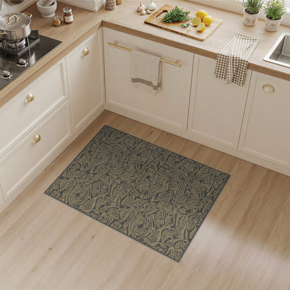 Gold Leaf Foliage Area Rug