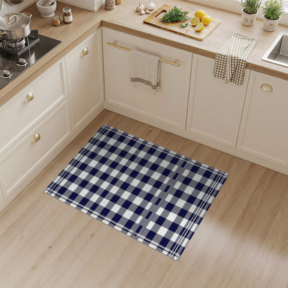 Geometric Modern Black and White Black White Checkered Plaid Area Rug