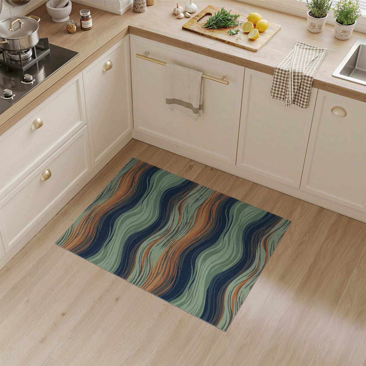 Abstract Area Fluid Wave Abstract Area Rug
