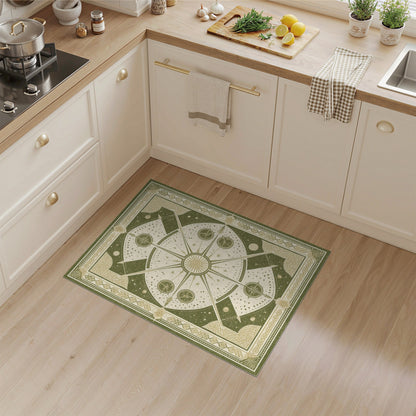 Green Heritage Celestial Compass Rug
