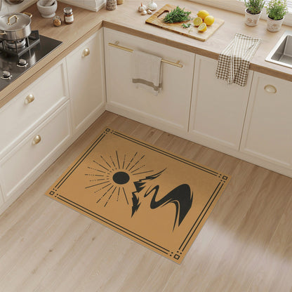 Southwestern Sun Mountain River Brown Area Rug