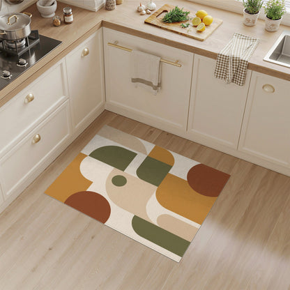 Modern Geometric Brown Tan No. 3 Area Rug