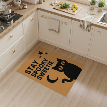 Stay Spooky Sweetie Black Cat Area Rug