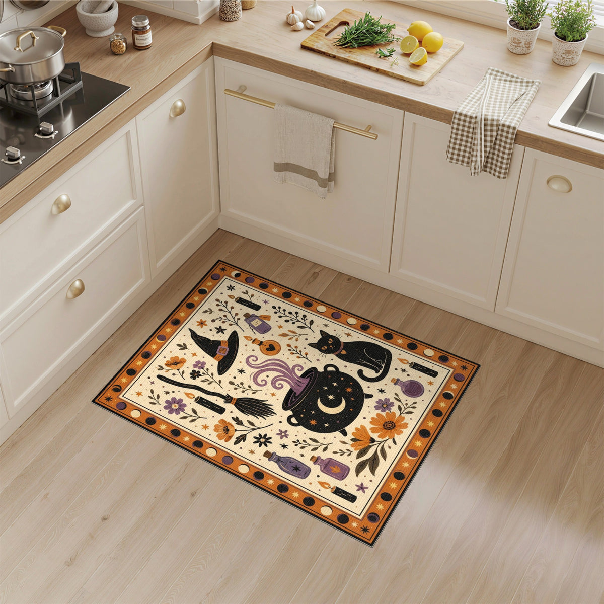 Witch Cauldron Halloween Area Rug