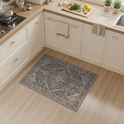 Grey Distressed Vintage Distressed Vintage Area Rug