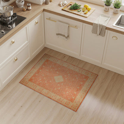Orange Distressed Vintage Medallion No. 4 Area Rug
