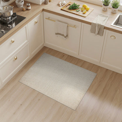 Beige Geometric Trellis Washable Area Rug