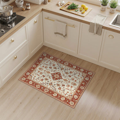 Floral Red Floral Traditional Persian Area Rug