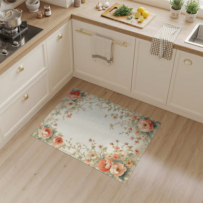 Pink Floral Vintage Area Rug