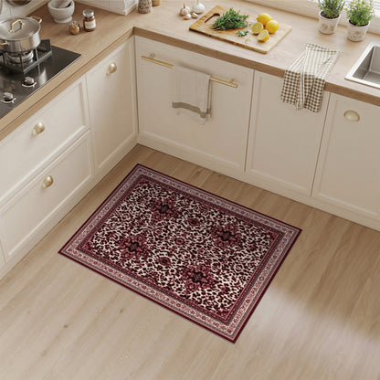 Red Leopard Persian Area Rug