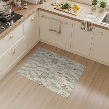 Beige Geometric Area Rug