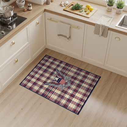 Patriotic Eagle Plaid Area Rug