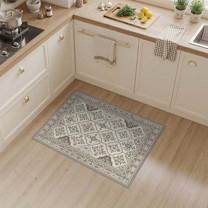 Beige Neutral Persian Medallion Area Rug