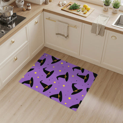 Purple Witch Hats Washable Area Rug